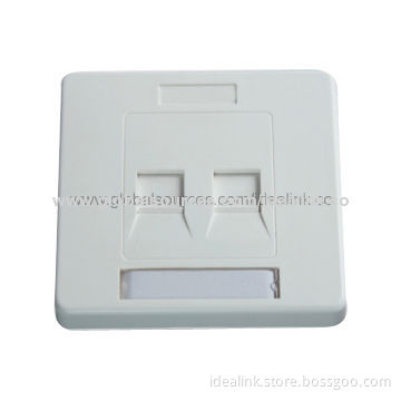 Faceplate for RJ45 Connector or Cat5e/6 Keystone Jack, with Single or Dual-portNew
